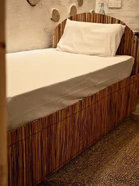 Twin-sized handmade bed