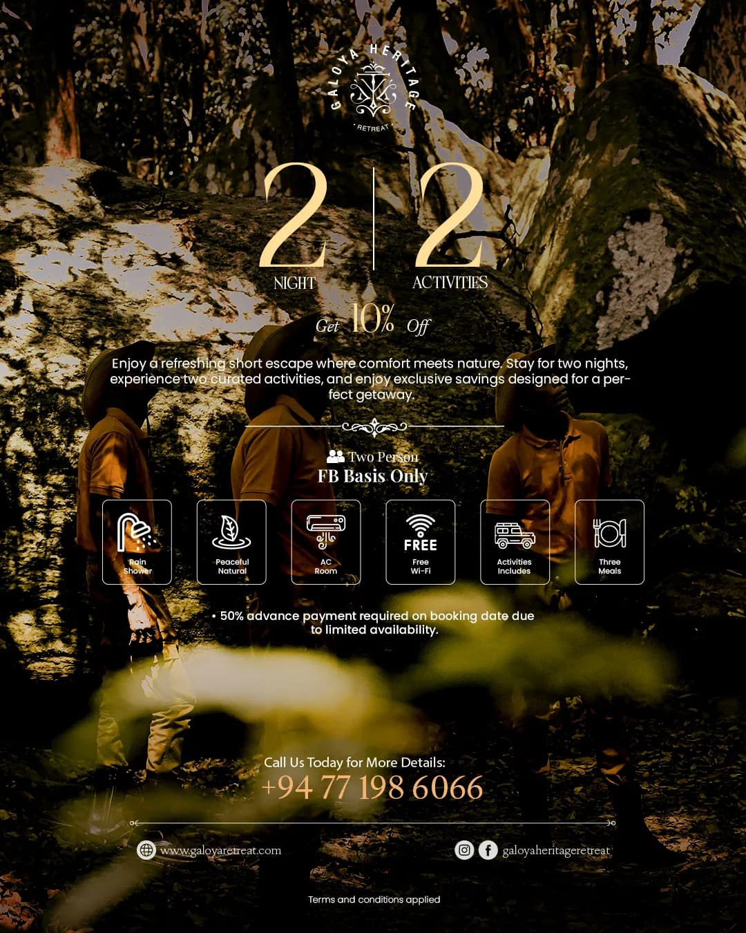 2 Night 2 Activities Get 10% Off