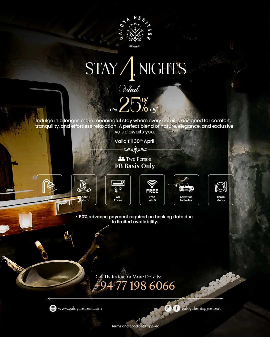 Stay 4 Nights and Get 25% Off